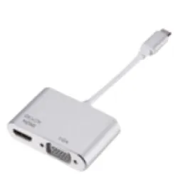 Adapter Stars Solutions USB-C na HDMI/VGA sivi