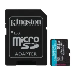 Micro SD Card 512GB Kingston+SD adapter SDCG4/512GB -  200/160 MB/s