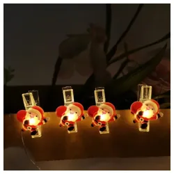 LED svetleći niz štipaljke "deda mraz" 0.9m