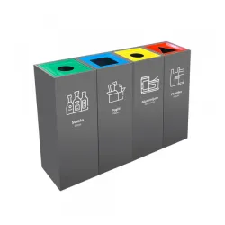 Set kanti za reciklažu MARK antracit 4u1