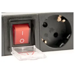 EG-PDU-014-C14 Gembird C14 Produzni kabl sa zastitom 8 uticnica 10A, PDU 1U, aluminium, 3m