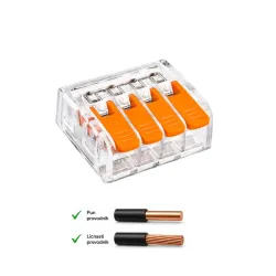 Bezvijačna spojnica-klemna, 4P 0.2-2.5mm2 450V/32A