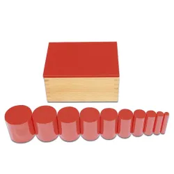Montesori Kutija sa cilindrom crvena
