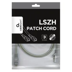 PP6A-LSZHCU-1M Gembird Mrezni kabl, SFTP CAT.6A BAKARNI LSZH Patch cord 1m Grey