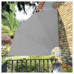Bočna sklopiva tenda za balkon 140cm Siva