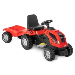 Traktor Na Pedale MMX Sa Prikolicom - Crveni - Traktor na akumulator za decu