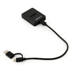 DD-U3M2 Gembird Desktop USB Type-C M.2 SATA & NVME SSD drive docking station, black