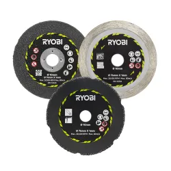 Set diskova za sečenje različitih materijala za RCT18C-0 (3 kom) - RYOBI RAKCOT03