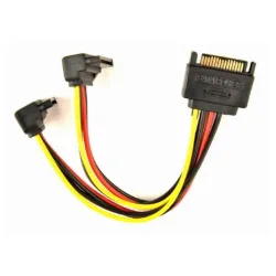 CC-SATAM2F-02 Gembird SATA power splitter cable with angled(90) output connectors, 0.15 m