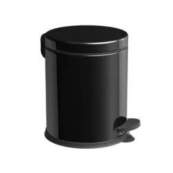 Kanta za otpatke sa pedalom metal CRNA 5 lit  (visina 265mm, prečnik 210mm)