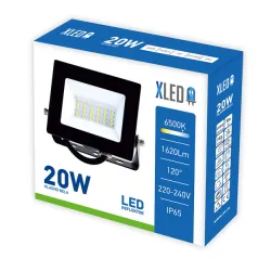 XLED 20W LED reflektor 6500K,1620 Lm,IP65,AC220-240V,crni,