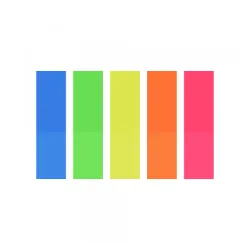 Indeksi page marker pravougaoni pvc 12mm x 44mm /5x25 kom/