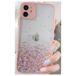 MCTK6-IPHONE XS Max * Furtrola 3D Sparkling star silicone Pink (89)