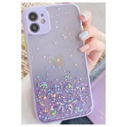 MCTK6-IPHONE 12 Pro Max * Furtrola 3D Sparkling star silicone Purple (89)