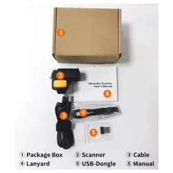 POS-BSH500 GMB 2d/OCR CMOS Warehouse Finger barcode scanner, barkod skener, 600mAh, 1MP, BT/WiFi