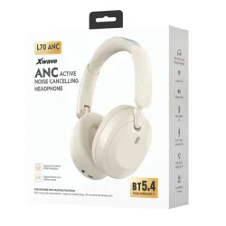 Xwave L70ANC white Bluetooth slušalice stereo sa mikrofonom/v5.4/Wireless/Aux/800mAh/80h
