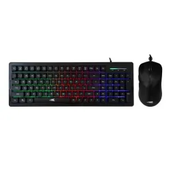 Tastatatura + miš Baracuda ORCA Full Layout/Membranska/RGB/US + 7200DPI/Optički/Crna
