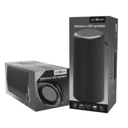 SPK-BT-LED-08L Gembird Portable Bluetooth LED speaker, 10W, BT, FM, USB, Handsfree, Black