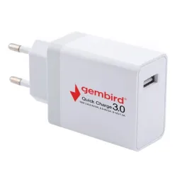 NPA-AC36 ** Gembird QC3.0 brzi punjac +Type C USB kabl,18W 3.6-6.5V/3A, 6.5V-9V/2A, 9V-12V/1.5A(351)
