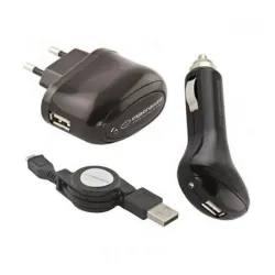 ESPERANZA EZ116 UNIVERZALNI PUNJAČ (AC/DC - USB/MICRO USB) 1A