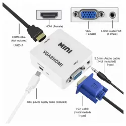 A-VGA-HDMI-Mini ** Gembird input VGA to HDMI  (902) (289)