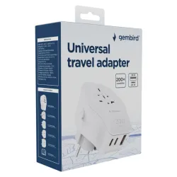 Travel adapter TPA-1A2C20-02-W Gembird Univerzalni 20W