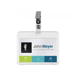 Držač ID kartica PERSONA PVC 97 x 76 sa kopčom 34.645.91