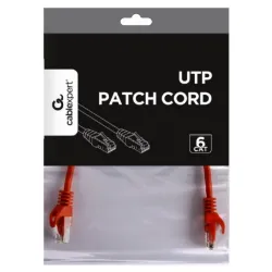 PP6U-0.25M/R Gembird Mrezni kabl, CAT6 UTP Patch cord 0.25m red