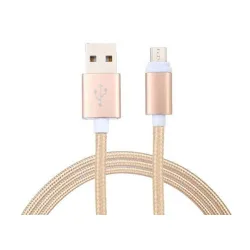 Alpha Star Kabl USB2.0 na Micro USB 2M,upleten,zlatni