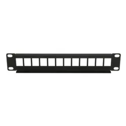 Extralink 12 Port 10 Patcpanel, Modular, 12 ports,Crni,Metal