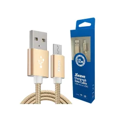 Xwave Kabl USB2.0 na Micro USB 1.2M,2A,aluminium,upleteni zlatni
