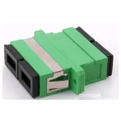 SC-APC/SC-APC singlemode fiber duplex adapter (2 x SC-APC SM), zeleni