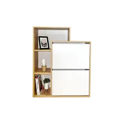 Cipelarnik kombinovan belo-hrast