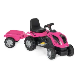 Traktor Na Pedale MMX Sa Prikolicom - Pink - Traktor na akumulator za decu