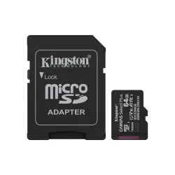 Micro SD Card 64GB Kingston + SD adapter SDCS3/64GB class 10