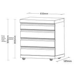 Crni inox modul fioka 10995 - 83 cm