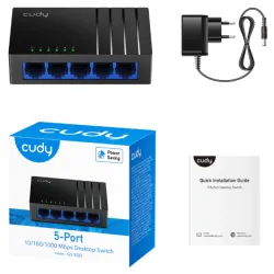 Cudy GS105D 5-Port Gbit Desktop Switch, 5x RJ45 10/100/1000 (Alt. PFS3005-GT-L)