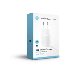 Kucni punjac Teracell Evo USB1 Lightning 1A beli