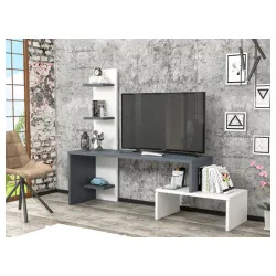 Tv komoda Zumbul belo - antracit