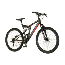 Bicikl explorer thunder full suspension 26" crno crveni dupli disk