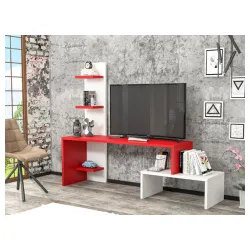 Tv komoda Zumbul belo - crveno
