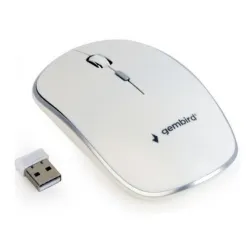 MUSW-4B-01-W Gembird Bezicni mis 2,4GHz opticki USB 800-1600Dpi white 115mm, visina-30mm