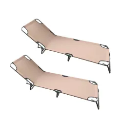 Baštenska ležaljka sklopiva kapućino 712000K-2 kom