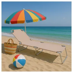 Baštenska ležaljka sklopiva kapućino 712000K