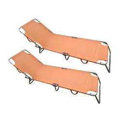 Baštenska ležaljka sklopiva narandžasta 712000N-2 kom