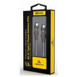 CC-USB2B-CMCM60-1.5M Gembird 60W Type-C Power Delivery (PD) premium charging & data cable, 1.5m