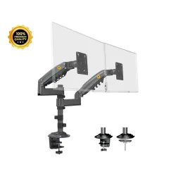 H180 stoni nosač za dva monitora mat crni 17-27 inča