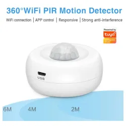 ZIGBEE-SMART-PIR-MS08 Gembird Tuya Smart WiFi PIR senzor detektora pokreta ljudskog tela,infracrveni