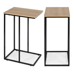 Pomoćni bočni stočić za laptop sa metalnim okvirom, ModernHome