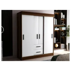 Klizni plakar Barok orah - belo